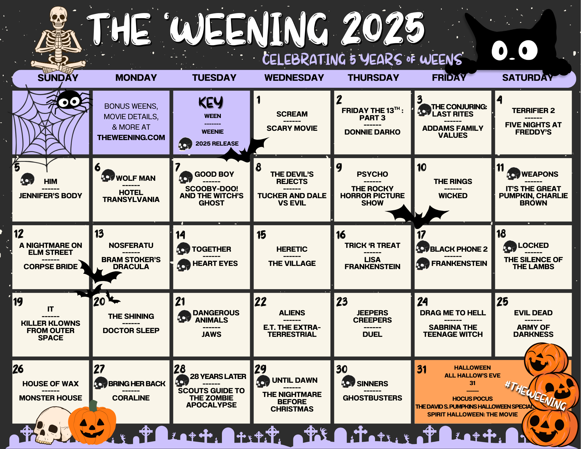 2025 'Weening Calendar